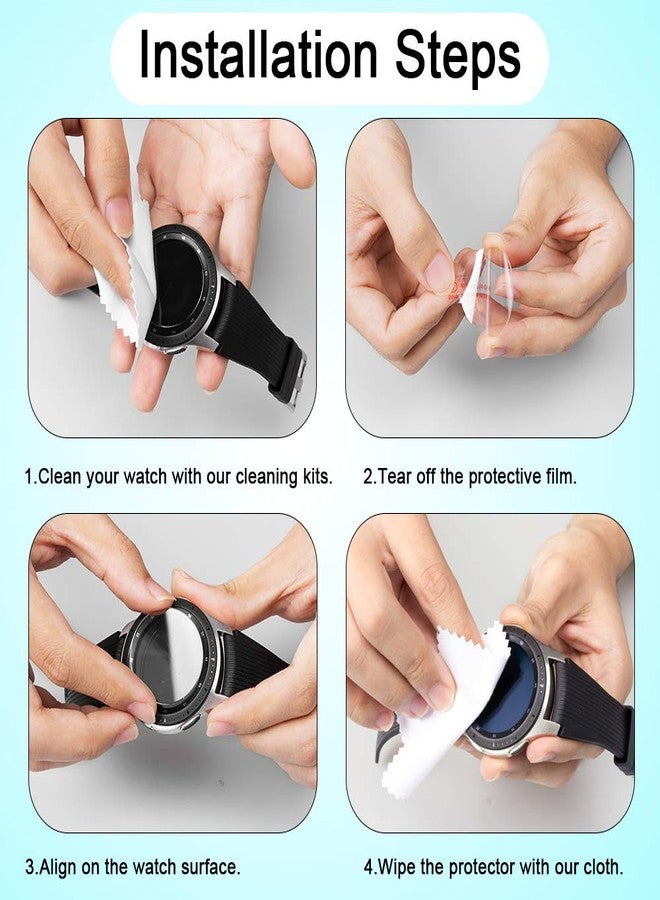 Orzero (3 Pack) Tempered Glass Screen Protector Compatible for Fossil Gen 5E 42mm/Fossil Gen 5E 44mm Smartwatch, 2.5D Arc Edges 9 Hardness High Definition Anti-Scratch Bubble-Free - Image 5