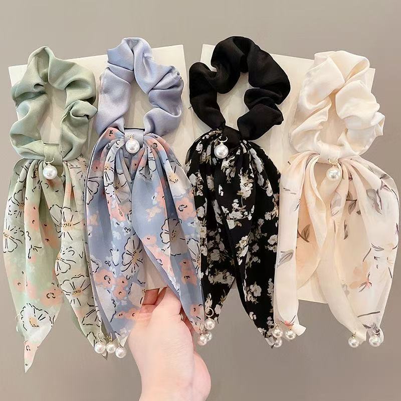 New Style Bow Ribbon Headline Summer Fresh Women'S Ponytail Floating New Style Hair Tie French Elegant Hair Rope Hair Rope - Image 2