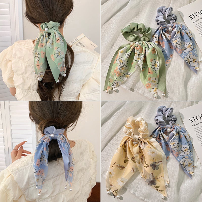 New Style Bow Ribbon Headline Summer Fresh Women'S Ponytail Floating New Style Hair Tie French Elegant Hair Rope Hair Rope - Image 3