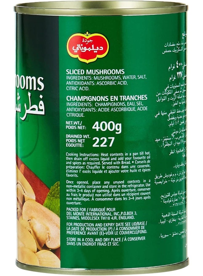 Del Monte Canned Sliced Mushrooms 2 X 400 gm (Pack Of 1) - Image 4