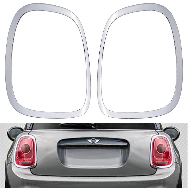 Osompar Tail Light Trim Ring Taillights Bezel Compatible with 20142021 Mini Cooper F55 F56 F57 Chrome 1Pair