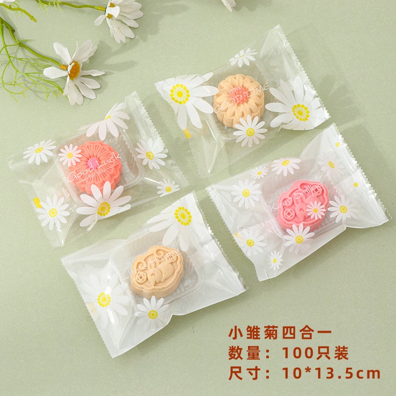 Manufacturer Mid-Autumn Festival Mooncake Bags Frosted Sealing Machine Bags Cantonese-Style Snow Skin Mooncake Packaging Bags Baking Frosted Texture - Image 1