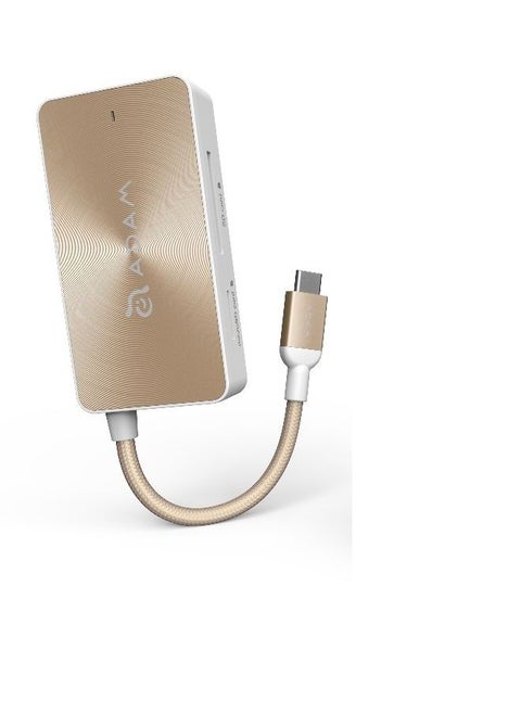 Adam elements casa hub pdc501 usb 3 usb type C 5 in 1 card reader with 80W power delivery