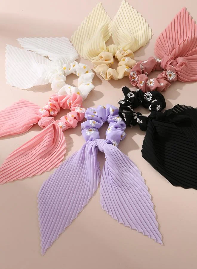 تايك تو طقم ربطات شعر بطبعة أزهار 6 قطع