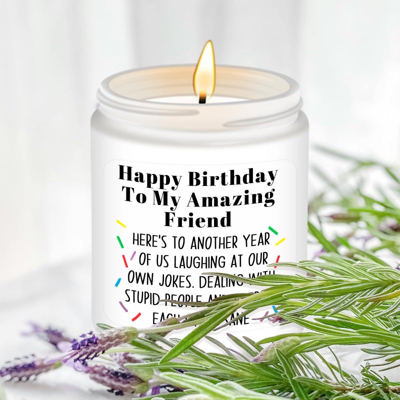 Homsolver Best Friend-Birthday Gifts for Women Men, Funny Friendship Gifts for Woman Candles, Birthday Gift for Friends Sister Bestie BFF Coworker Classmate, Funny Scented Candles - Image 5