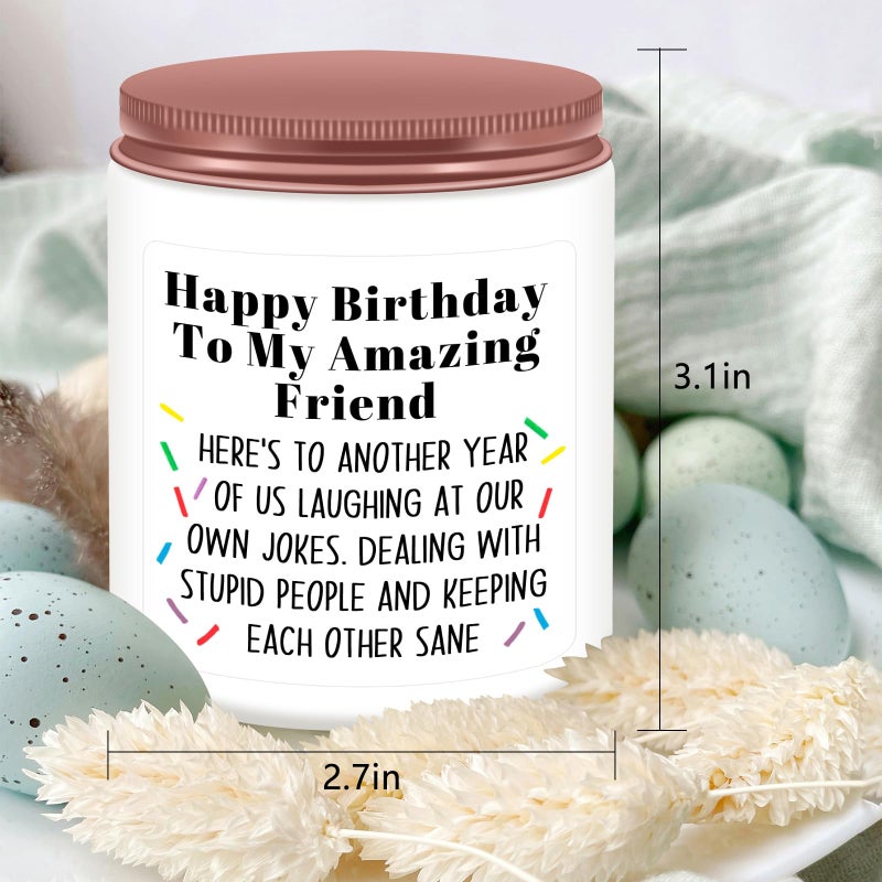 Homsolver Best Friend-Birthday Gifts for Women Men, Funny Friendship Gifts for Woman Candles, Birthday Gift for Friends Sister Bestie BFF Coworker Classmate, Funny Scented Candles - Image 3