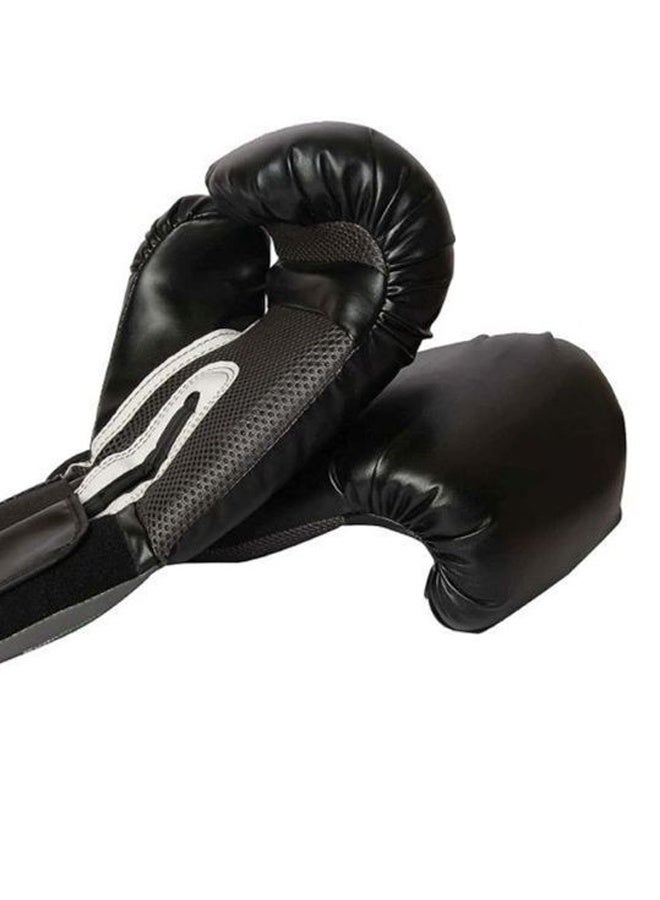EVERLAST Pair Of Full Finger Professional Boxing Gloves Black/White 550grams - Image 3