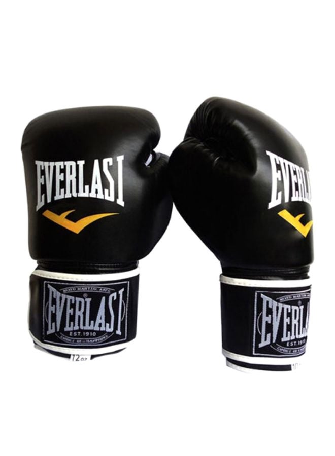 EVERLAST Pair Of Full Finger Professional Boxing Gloves Black/White 550grams - Image 1