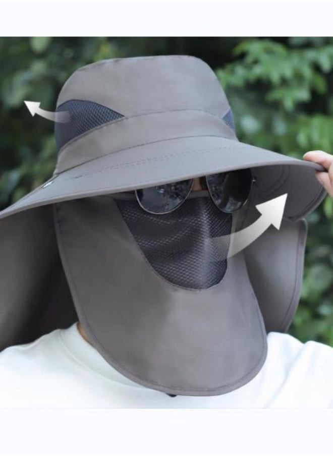Generic - Sunscreen fisherman hat, gray - Image 1