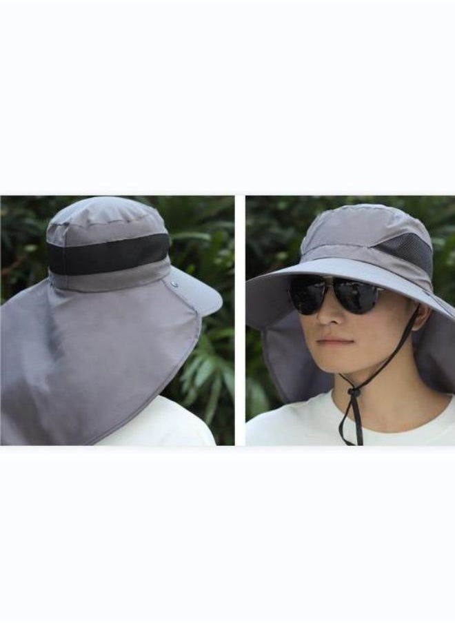 Generic - Sunscreen fisherman hat, gray - Image 1