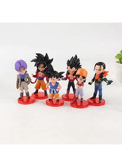 Trunkin Trunkin Dbz Set Of 6 Action Figures B Super Saiyan Action Figures 6.5-9Cm Trunks Pan Son Goku Vegeta Polyvinyl Chloride Weeb Manga Collectible Model Toy,Multicolor  - Image 3