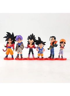 Trunkin Trunkin Dbz Set Of 6 Action Figures B Super Saiyan Action Figures 6.5-9Cm Trunks Pan Son Goku Vegeta Polyvinyl Chloride Weeb Manga Collectible Model Toy,Multicolor  - Image 5