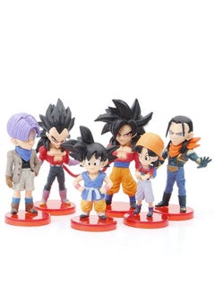 Trunkin Trunkin Dbz Set Of 6 Action Figures B Super Saiyan Action Figures 6.5-9Cm Trunks Pan Son Goku Vegeta Polyvinyl Chloride Weeb Manga Collectible Model Toy,Multicolor  - Image 1