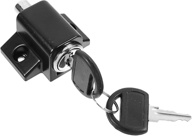 Zinc Alloy Sliding Window Lock With Key Anti Theft Safety Stopper Matte Finish - Image 1