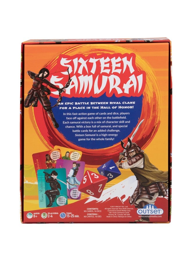 Outset Media Sixteen Samurai - an Epic Battle Between Rival Clans - Fast Action Card Game - 2 to 4 Players - Fun Family Game for Kids & Adults, Ages 8 an up by Outset - Image 4