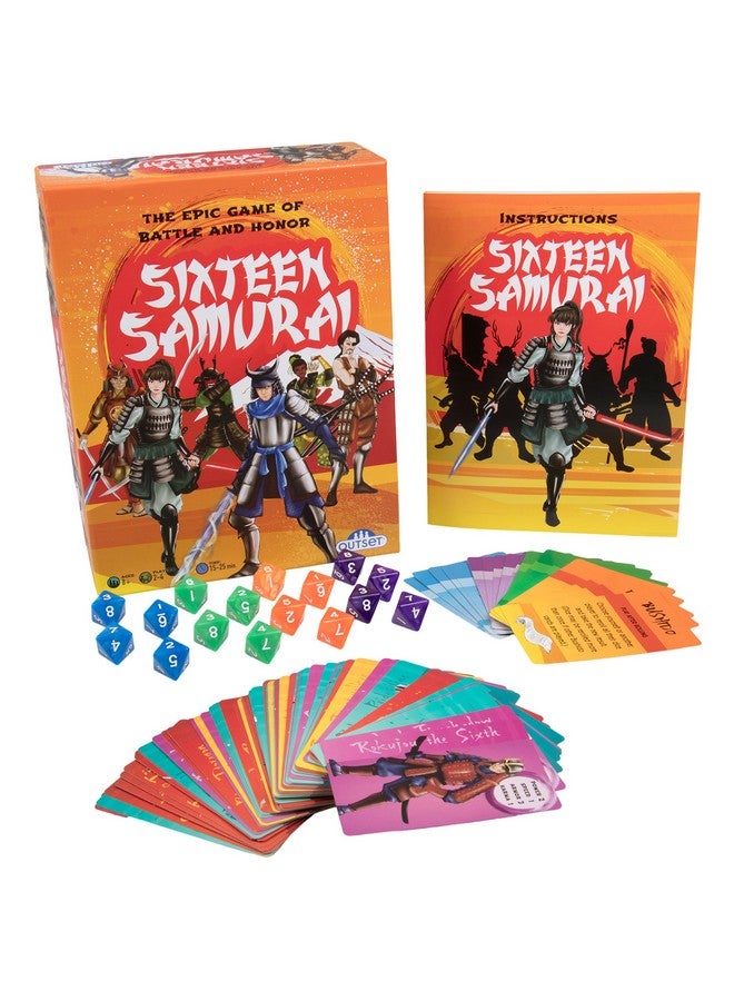 Outset Media Sixteen Samurai - an Epic Battle Between Rival Clans - Fast Action Card Game - 2 to 4 Players - Fun Family Game for Kids & Adults, Ages 8 an up by Outset - Image 1