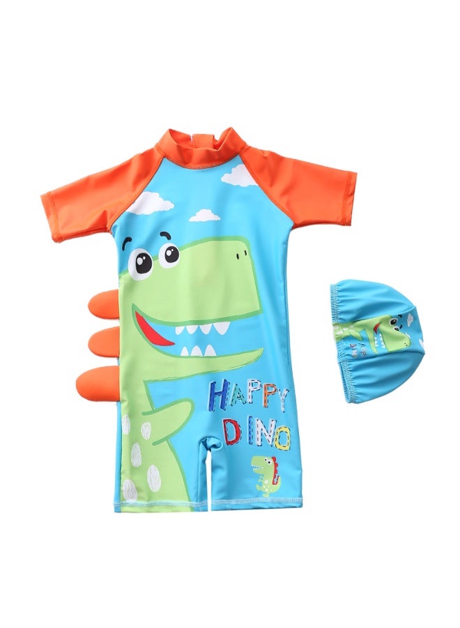 Generic Kids Boys Cartoon One-Piece Swimsuit - UV Protection Comfortable Swimwear 