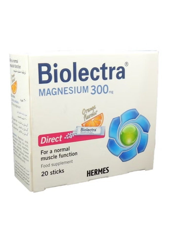 Biolectra Magnesium Direct 300 Mg Sticks 20'S