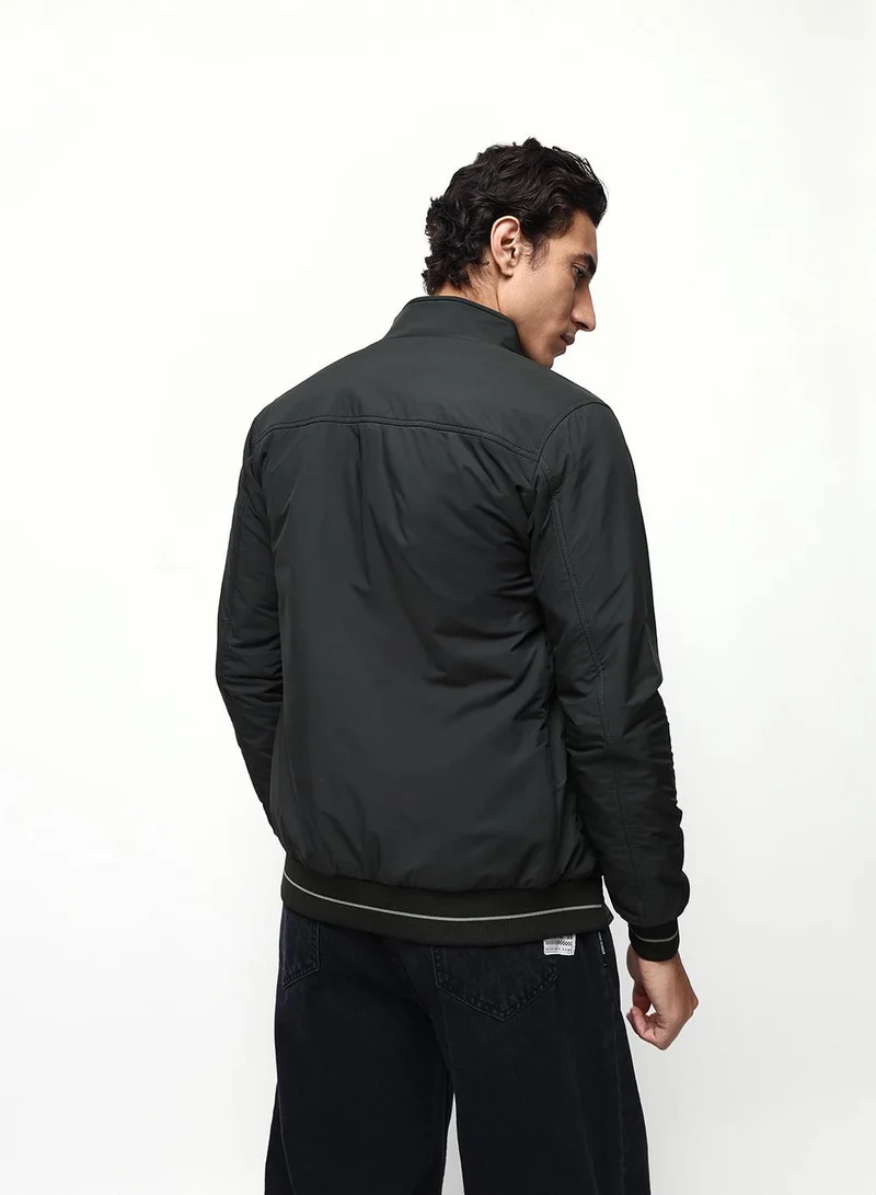 Dennis Lingo  Men's Petrol & Mint Green 100% Polyester Reversible Regular Fit Jacket for Men | Best Price UAE