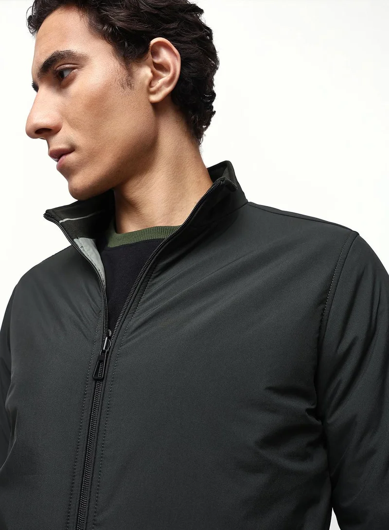 Dennis Lingo  Men's Petrol & Mint Green 100% Polyester Reversible Regular Fit Jacket for Men | Best Price UAE