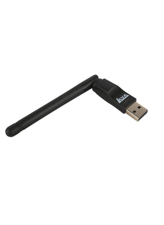 Lava LAVA WiFi Adapter – USB Speed up to 300Mbps, 802.11 Standard, Compatible with PCs and All Satellite Receivers Supporting MTK7601 Chipset  - Image 1