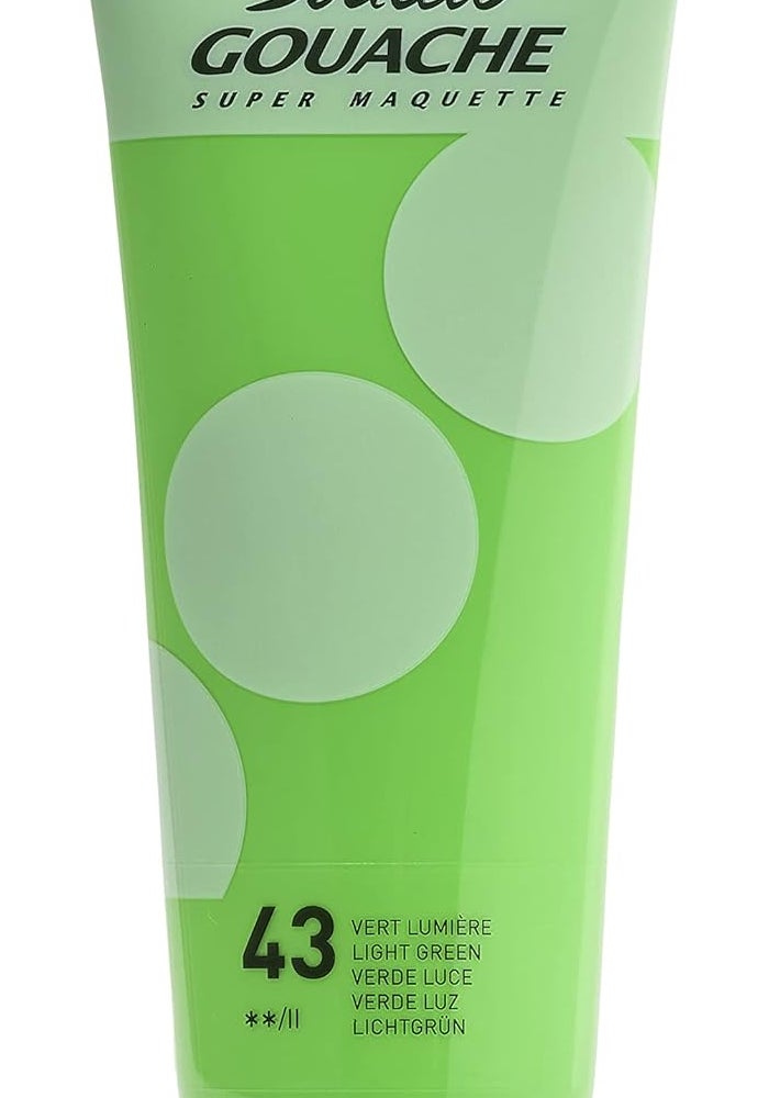 PEBEO Studio Gouache Paint, 220 ml, Light Green - Premium Matte Finish for Artists - Image 1