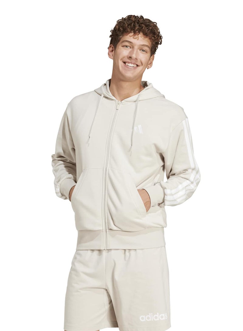 Adidas Essentials Three Stripes French Terry Fullzip Hoodie - Image 1
