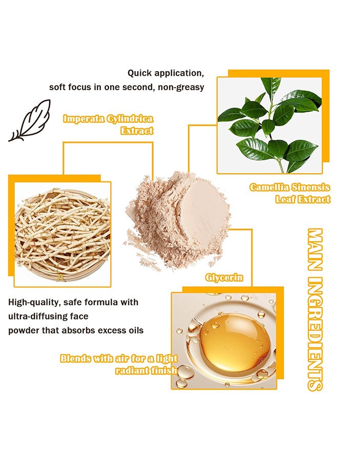 EELHOE Sunscreen Setting Powder, SPF 50 PA++, UVA And UVB Protection, No Parabens, Gluten Free, Vegetarian, Hypo-Allergenic, Long-Lasting Lightweight Breathable Sunscreen Power, With Soft Sunscreen Brush - Image 3