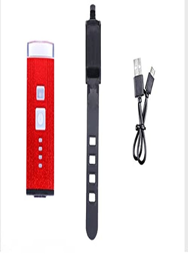FASTPED®USB Rechargeable Light with Side red Light and Automatic on in a Dark Mode (RED) - Image 3