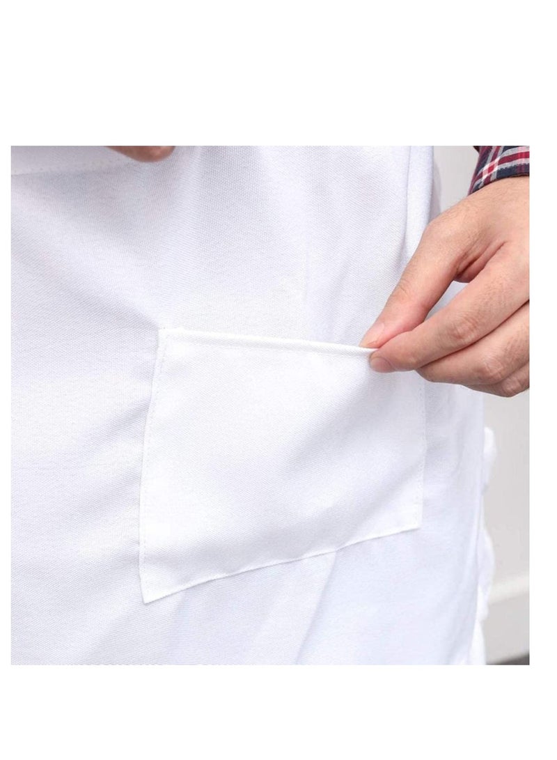 Zikra White Waist Apron Half Apron Kitchen Half Waist Apron Ruffle Chef Work Bib Maid Apron Dress Bistro Server Aprons for Waitress Cosplay Costume - Image 5