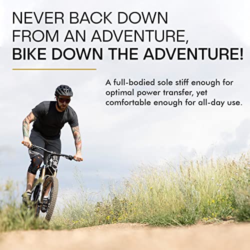Tommaso Comodo MTB Shoes for Mens Mountain Bikes with Flat Pedals, Cycling Shoes for Gravel, Trek & Road Bikes— Mens Bicycle Footware for Road & Mountain Biking—Black—Size 8US—41EU - Image 5