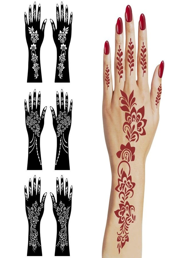 VANVATI Party Friendly Combo Mehndi Stencil Sticker For Teenagers Ladies Beautiful Mehndi Design for Finger And Hand - Image 2