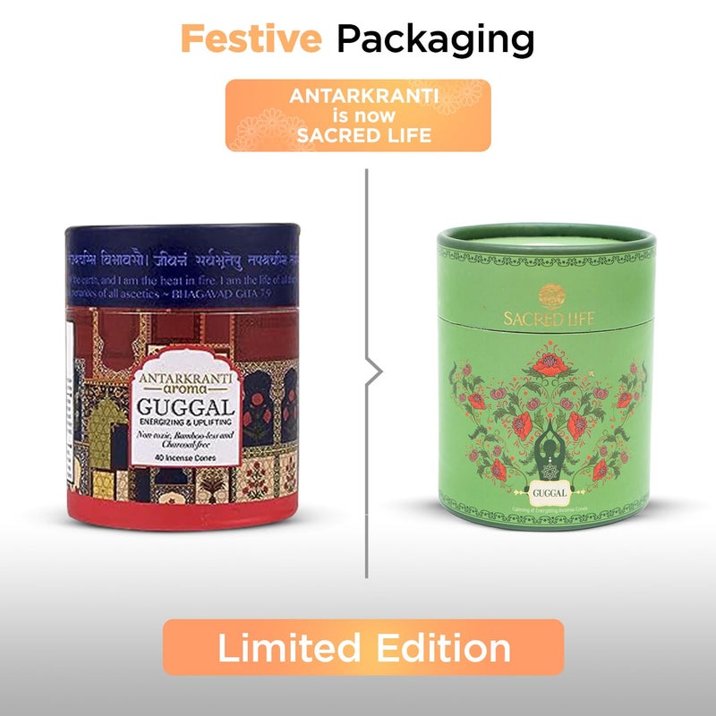 Antarkranti AWADH Aroma Gift Set Charcoal Free Premium Dry Dhoop Incense Cones GUGGAL LOBAN Myrrh and Frankincense Pack of 4 Includes 160 Handmade Incense Cones with Ceramic Cone Holder - Image 4