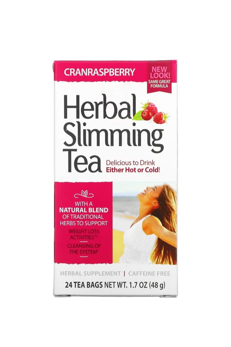 21st Century Herbal Slimming Tea Wild Raspberry Caffeine Free 24 Tea Bags 1.7 oz (48 g) - Image 1