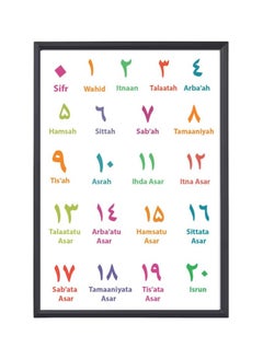 PRINTSHOP4ME 28 Arabic Alphabets Wall Art-Poster+Frame Included-Kids Room Decor For Learning Arabic Alphabets  - Image 3