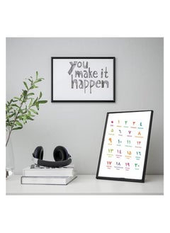 PRINTSHOP4ME 28 Arabic Alphabets Wall Art-Poster+Frame Included-Kids Room Decor For Learning Arabic Alphabets  - Image 5