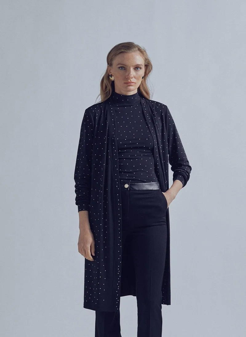 Lola Casademunt Knit cardigan with rhinestone detail