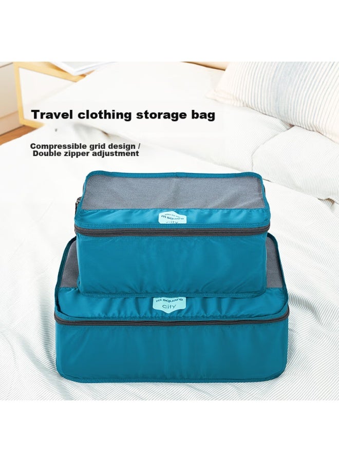 M Square M Square Travel Storage Bag, Clothes Organizer, Portable Luggage Bag For Trips, Lake Blue, Xl*2  - Image 3
