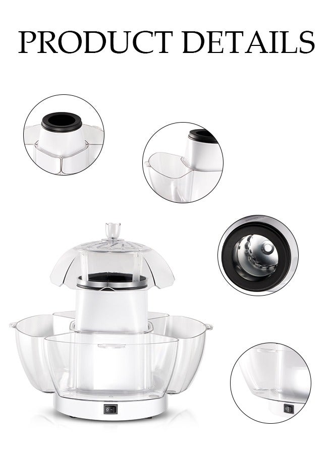 DUNISO صانعة الفشار، آلة فشار هوائية ساخنة، آلة ضغط الفشار أوتوماتيكية بالكامل، آلة فشار كهربائية صغيرة للاستخدام المنزلي، سهلة التنظيف، مناسبة للعائلات والمقاهي والمطاعم والتجمعات - Image 3