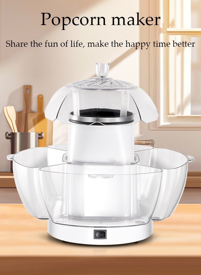 DUNISO صانعة الفشار، آلة فشار هوائية ساخنة، آلة ضغط الفشار أوتوماتيكية بالكامل، آلة فشار كهربائية صغيرة للاستخدام المنزلي، سهلة التنظيف، مناسبة للعائلات والمقاهي والمطاعم والتجمعات - Image 4