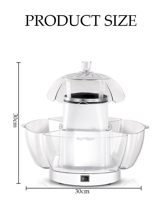DUNISO صانعة الفشار، آلة فشار هوائية ساخنة، آلة ضغط الفشار أوتوماتيكية بالكامل، آلة فشار كهربائية صغيرة للاستخدام المنزلي، سهلة التنظيف، مناسبة للعائلات والمقاهي والمطاعم والتجمعات - Image 2