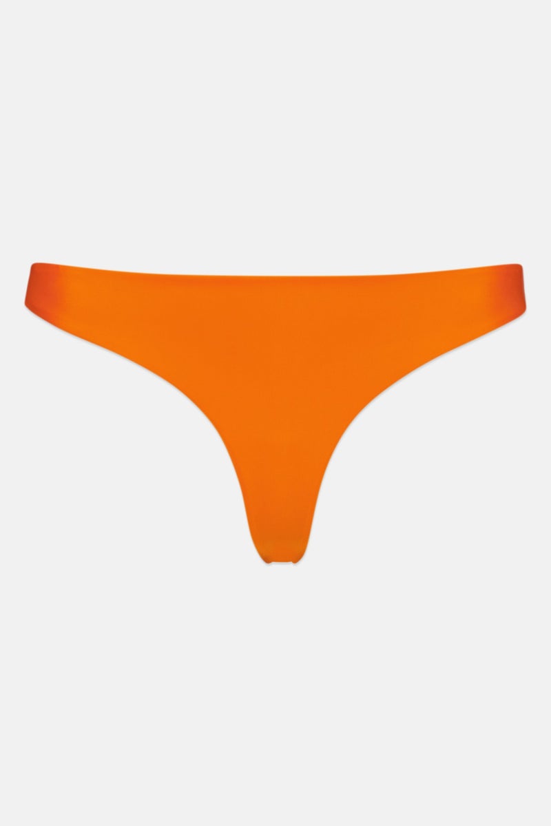 Lefties Women Plain Pull On Bikini Bottom, Orange - Image 2