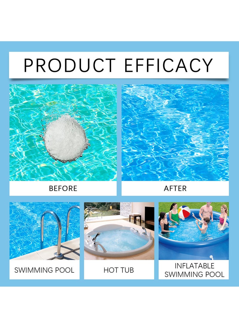 YEGBONG Crystal Clear Pool Cleaning Tablets White  - Image 4
