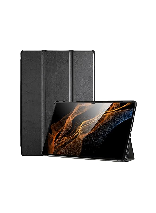 Procases for Galaxy Tab S8 Ultra 14.6 Inch 2022 Case, PU Leather Slim Trifold Protective Stand Case Smart Cover for 14.6 Galaxy Tab S8 Ultra 2022 Tablet SM-X900 SM-X906 -Black - Image 2