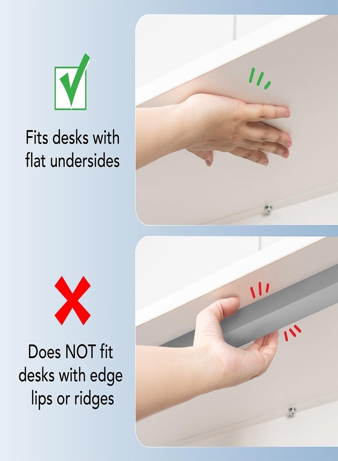 EHO درج تخزين منزلق أسفل المكتب من EHO، منظم صغير قابل للسحب بمقاس 11.7 بوصة × 8.2 بوصة مع سكة انزلاق سلسة، وحامل بمشبك C قابل للتعديل، صينية سوداء للمكاتب المنزلية والمكاتب القائمة - Image 4