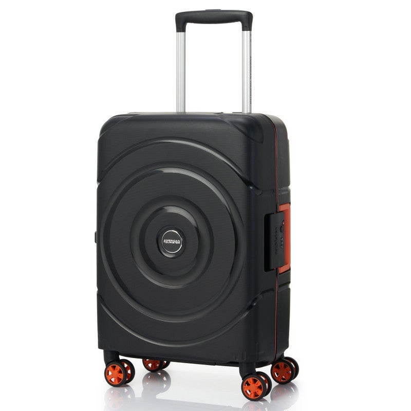AMERICAN TOURISTER Circurity Suitcase, Cabin Size 55 cm / 20 inch, 4 Spinner Wheels, Hard Top, Polypropylene, Black|Scratch & Impact Resistant Material|Lightweight|XtraSecu™ 3 Point Locking System|TSA Lock - 3 Years International Warranty - Image 2