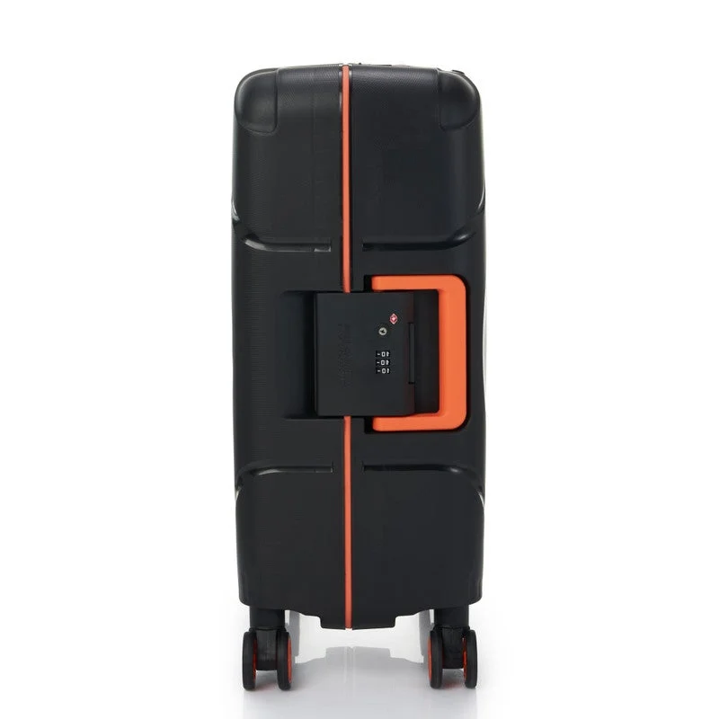 AMERICAN TOURISTER black Circurity Suitcase, Cabin Size 55 cm / 20 inch, 4 Spinner Wheels, Hard Top, Polypropylene, Black|Scratch & Impact Resistant Material|Lightweight|XtraSecu™ 3 Point Locking System|TSA Lock - 3 Years International Warranty  | Best Price UAE