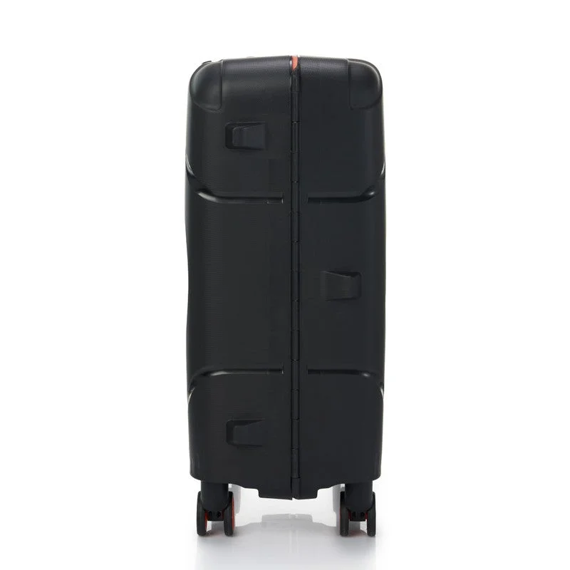 AMERICAN TOURISTER black Circurity Suitcase, Cabin Size 55 cm / 20 inch, 4 Spinner Wheels, Hard Top, Polypropylene, Black|Scratch & Impact Resistant Material|Lightweight|XtraSecu™ 3 Point Locking System|TSA Lock - 3 Years International Warranty  | Best Price UAE