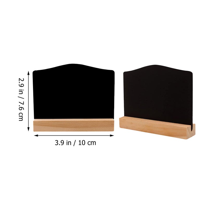 Small chalk boards with stands for table numbers and daily messages, durable wood base - Image 2
