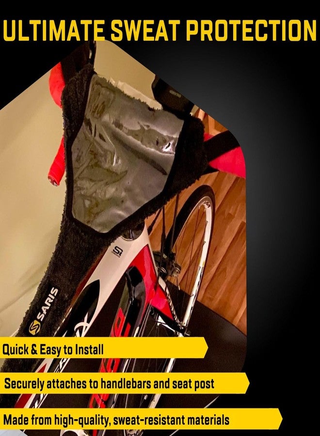 Saris Bike Frame Sweat Guard with Phone Pouch for Indoor Cycling - Protects from Sweat Corrosion - Compatible with Most Bikes - Easy to Install - Image 3